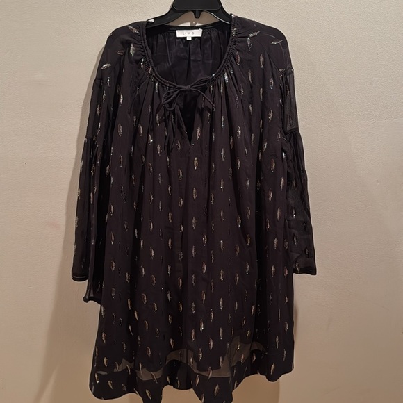 Iro Paris Paula Metallic Tie Front dress Fr36/US 4 - Picture 2 of 7